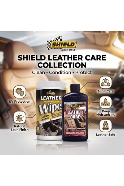 SHIELD مجموعة العناية بالجلد - كريم ترطيب + مناديل تنظيف الجلد - عبوة من قطعتين