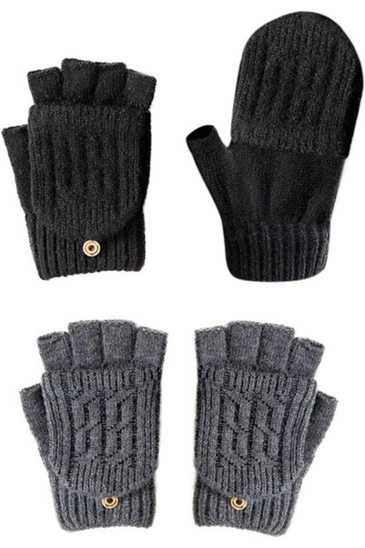 Morvena Picks perechi de mănuși călduroase, mănuși reversibile, mănuși tricot...