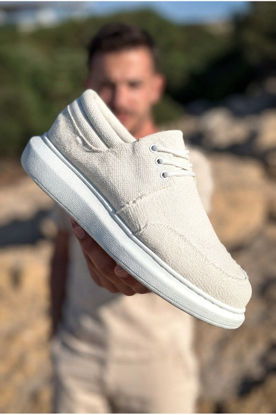 Zerenyus Zrk-X042 Premium Thick Sole Lace-Up White Daily Casual Men's Sports ...