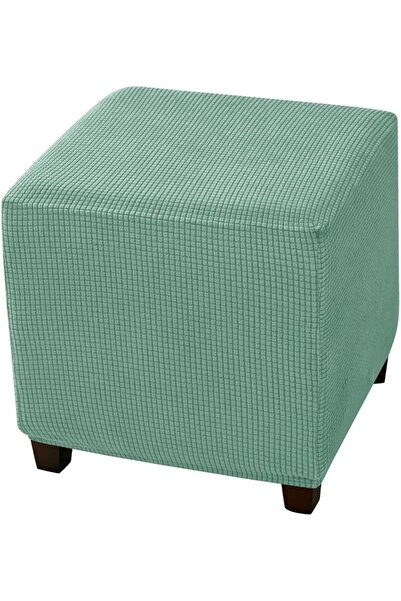 STARSTAR Elastic Jacquard Square Footstool Cover, Storage Footstool Cover, El...
