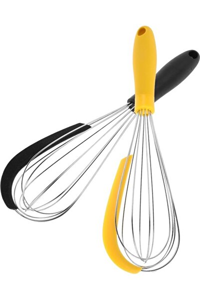 STARSTAR 2-Piece Manual Stainless Steel Egg Beaters with Ergonomic Design Dur...