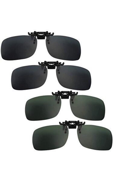 STARSTAR Pack of 4 Clip-on Sunglasses - Polarized and UV Protection
