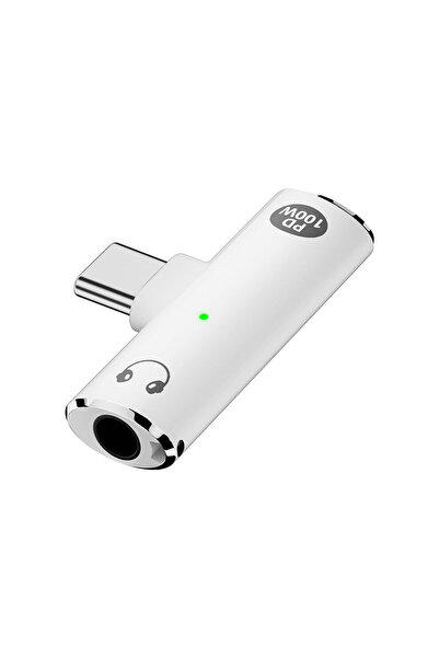 STARSTAR USB-C to audio jack adapter, supports 100W fast charging, 2-in-1 USB...