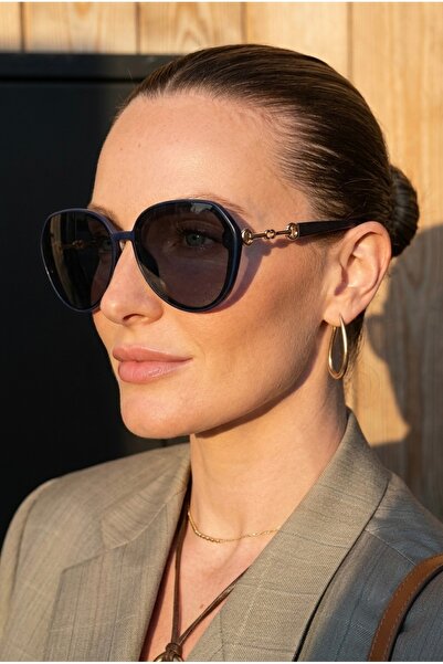 MACERATİ Mira Prestige Ultra Light Uv400 Filtered Navy Blue Women's Sunglasses