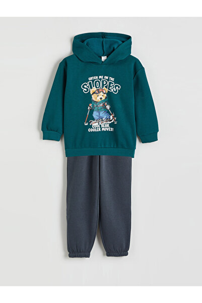 LC Waikiki Hooded Boys' Thick Sweatshirt and Sweatpants