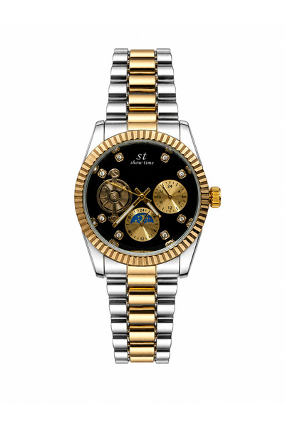 Erkek Kol Saati, Çelik Kordon, Siyah Kadran Quartz Analog Bilek Saati
