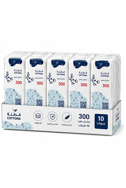 Generic Brand COTTONA Premium Facial Tissue Bundle, 5 x 10-Pack (50 Individua...