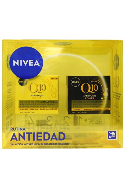 NIVEA Κουτί δώρου, Nivea, Κρέμα Ημέρας 50 ml, Κρέμα Νύχτας 50 ml Q10 Power