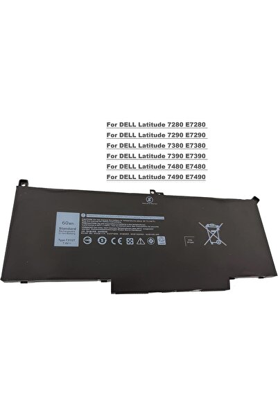 RedX Tech F3YGT (60WH) Battery For Dell Latitude (7280 7290 7380 7390 7480 74...