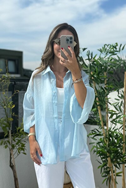Sena Ceran Butik KISA KOLLU İPEKSİ GÖMLEK