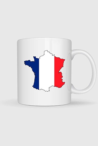 Bahriyeli Collection كوب مطبوع عليه علم وخرائط فرنسا