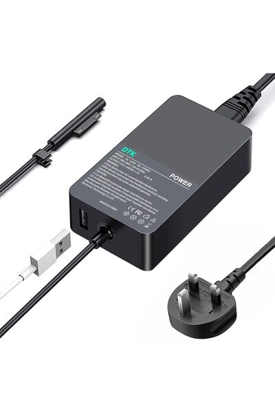 DTK Surface Pro Charger, 15V 4A 65W Laptop Power Adapter for Microsoft Surfac...