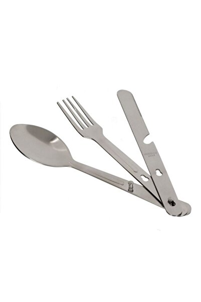 BAMI NETWORK Set tacamuri 3in1 otel inoxidabil argintiu 16x3.5cm camping