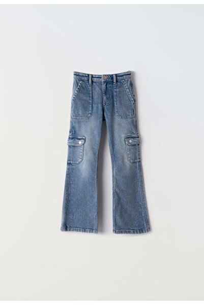 Evita Παντελόνι τζιν cargo κορίτσι "Denim girl" μπλε