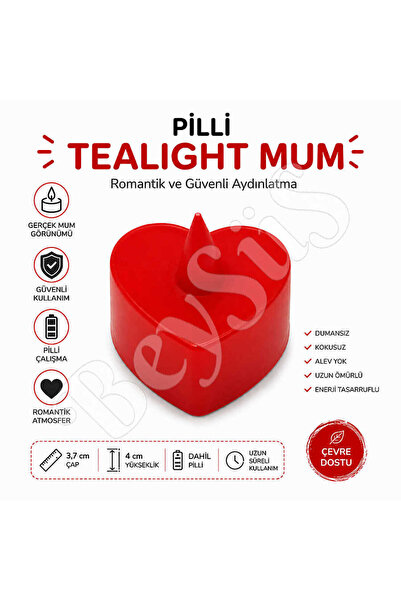 BeySüS Dekoratif Pilli Tealight LED Mum