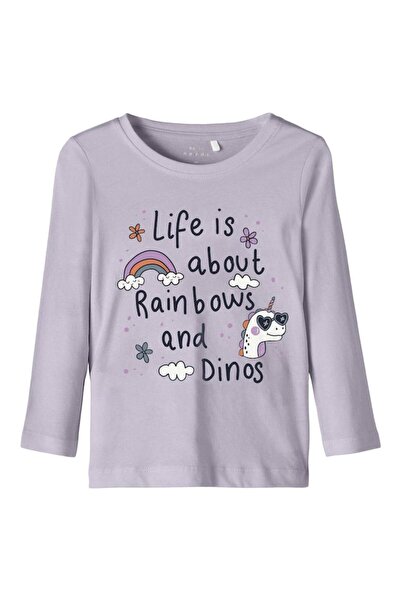 Name it Μπλούζα "Life is about rainbows" λιλά