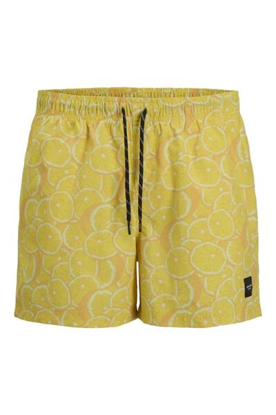 Jack & Jones Μαγιό βερμούδα ανδρική "Blazing yellow" κίτρινη