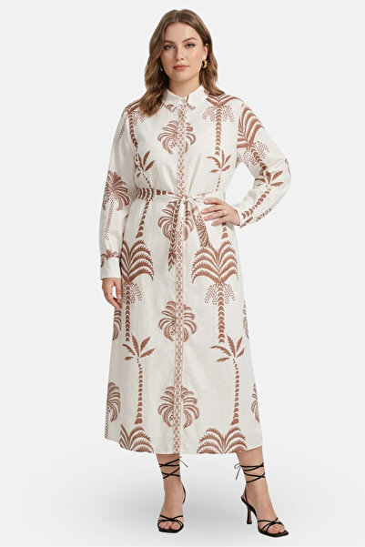 Rufaya Women Graphic Print Shirt Dress, Multicolor