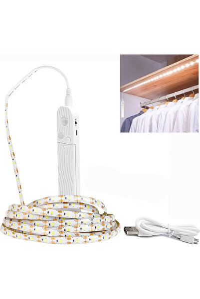 Morvena Picks Bandă luminoasă LED, lumină alb rece 6500K, cu senzor de mișcar...