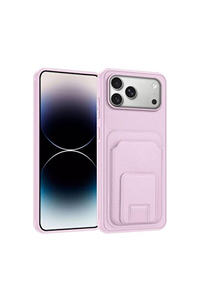 Zebana Apple iPhone 17 Pro Max Uyumlu Kılıf FlexStand Kartlıklı Silikon Kılıf...
