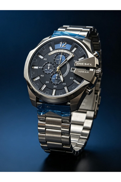Diesel German Mega Chief Round Shape Stainless Steel Chronograph Wrist Watch