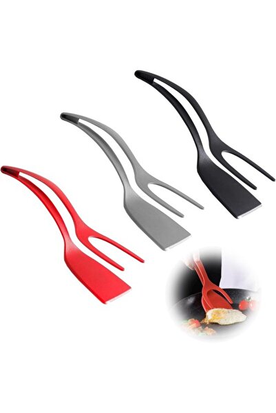 Morvena Picks Set de 3 clești/spatule 2-în-1 pentru ouă, cu strat antiaderent...