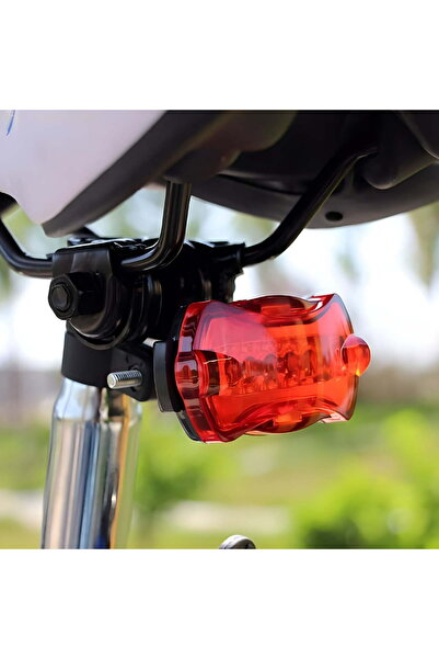 STARSTAR Bicycle riding LED taillight with rear safety flasher, red with moun...