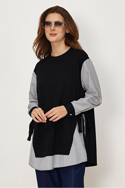 Alvina Tie-Up Detail Sweatshirt Tunic 46775