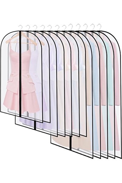 STARSTAR 12-pack Garment Bags, 60x120 / 100 / 80 cm, Semi-Transparent Protect...