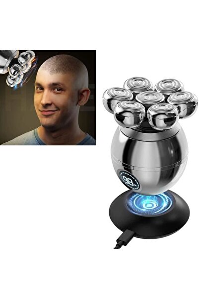 STARSTAR Men's electric shaver with 7 rotating heads, cordless design, waterp...