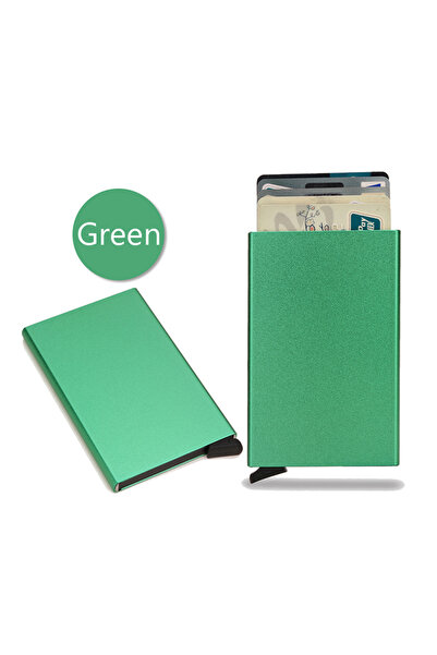 Choice Green Rfid Smart Wallet Card Holder Metal Thin Slim Men Women Wallets ...