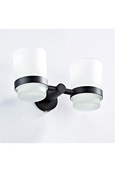 STARSTAR Double black wall-mounted toothbrush holder – Double brass cup holde...