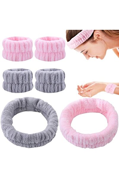 STARSTAR Spa headband, wrist washband set, face wash bracelet, soft elastic h...