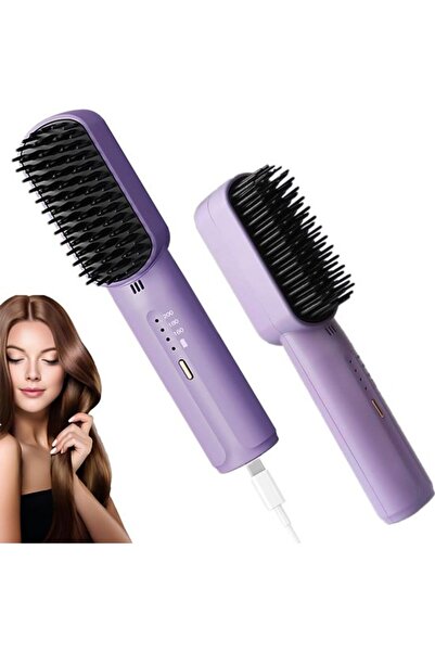 STARSTAR Cordless Hair Styling Brush and Mini Straightener for Women with 3 H...