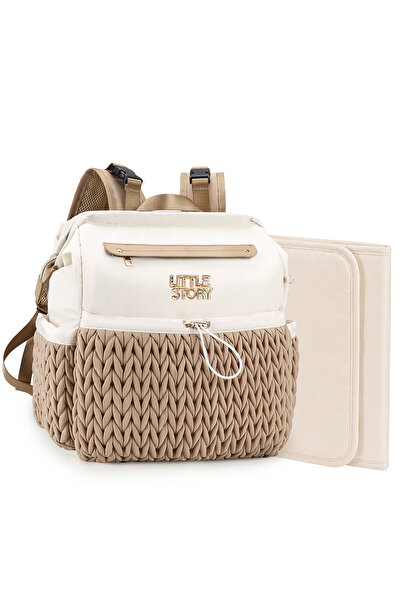 Little Story Diaper Backpack with Changing Pad & Laptop Sleeve – Water-Repell...