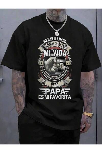 4Car Men's Print-Shirt - Many Things In Life But Dad Is My Favorite Casual Ro...