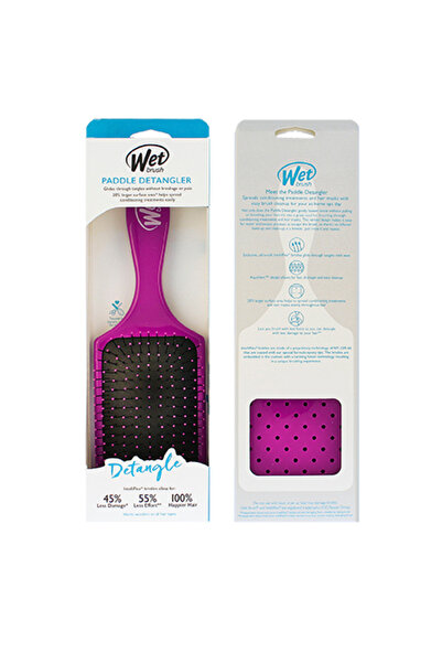 Wet Brush Βούρτσα ξεμπερδέματος μαλλιών τύπου paddle – Μωβ