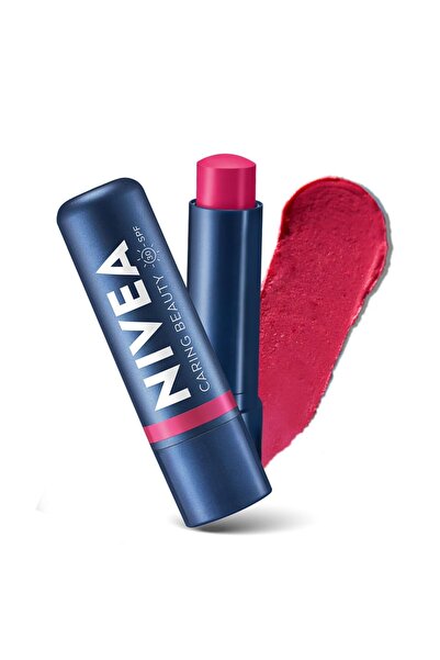 NIVEA Caring Beauty Βάλσαμο Χειλιών & Μάγουλων - Ροζ (4.8γρ)