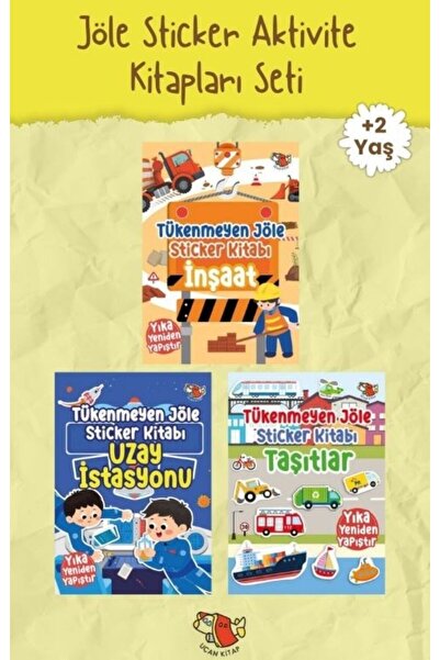 Uçan Kitap Okul Öncesi 2-4 Yaş Tekrar Kullanılabilir Jöle Sticker Aktivite Ki...