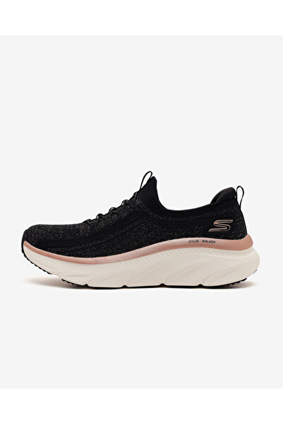 SKECHERS D'lux WALKER 3.0 Kadın Siyah / Pembe Altin Spor Ayakkabı 150395 BKRG