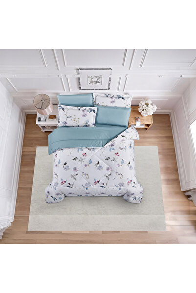 unique home collection طقم لحاف فريد من نوعه من القطن 100% لجميع المواسم، 6 ق...