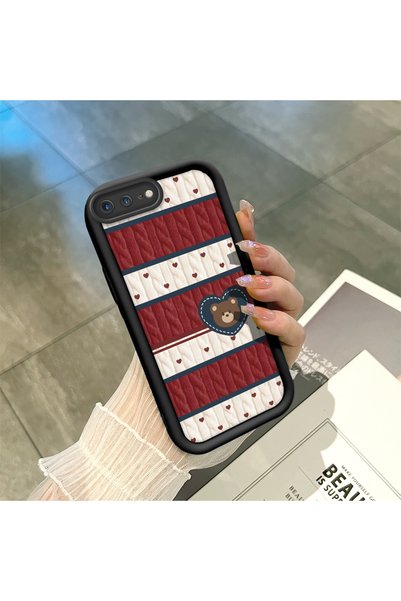 CHICASELUX حافظة حماية لطيفة على شكل دب متوافقة مع هاتف iPhone 7 Plus/8 Plus،...