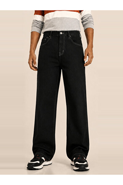 FALCON By Styli Men Baggy Fit Low Rise Jeans