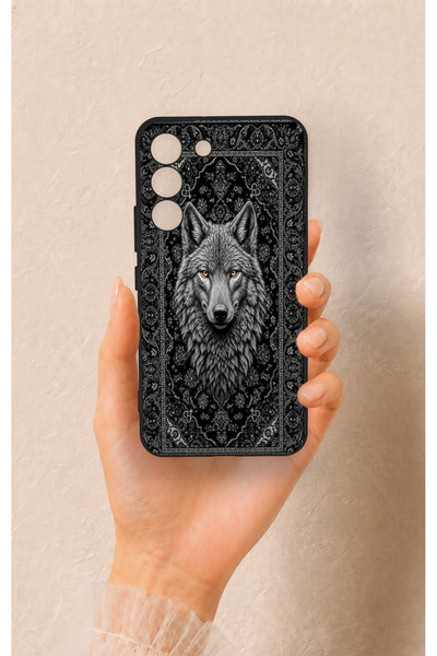 Vip Case Samsung S22 Compatible Ethnic Wolf Pattern Silicone Case