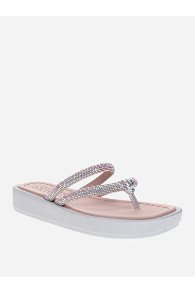 Beira Rio Embellished Flat Thong Sandals