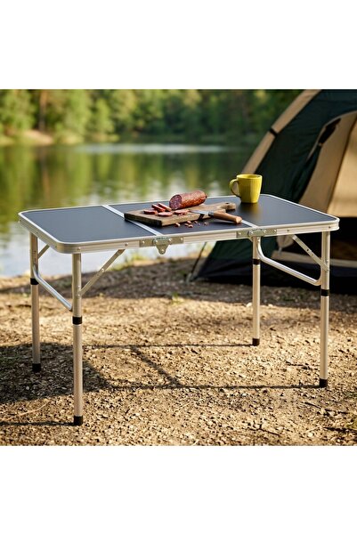 Vilde Masă turistică de exterior pentru grădină și camping, portabilă, tip va...
