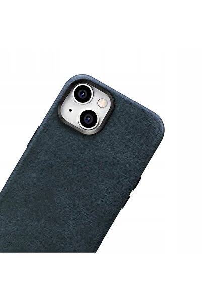 NO BRAND Husă din piele pentru iPhone 14 Plus, magnetică, cu MagSafe, din pie...
