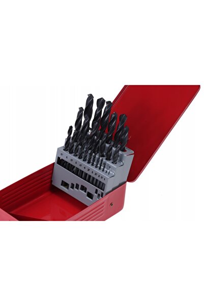 NO BRAND Burghie pentru metal negre HSS 1,0–13,0 mm, set de 25 de bucăți