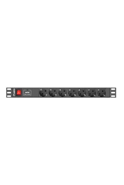 Lanberg PDU rack 19 " 1U 10A 7x Schuko 2m Negru, bară de alimentare C14