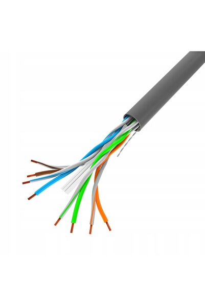 Lanberg Cablu LAN UTP Cat.5e 100m gri, fir de cupru CPR + a trecut testul Fluke